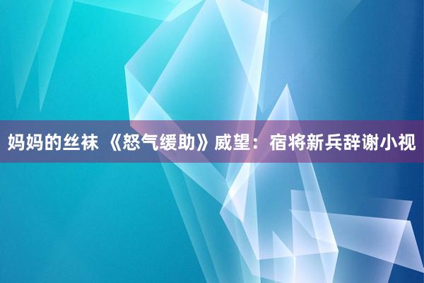 妈妈的丝袜 《怒气缓助》威望：宿将新兵辞谢小视