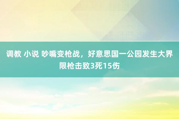 调教 小说 吵嘴变枪战，好意思国一公园发生大界限枪击致3死15伤