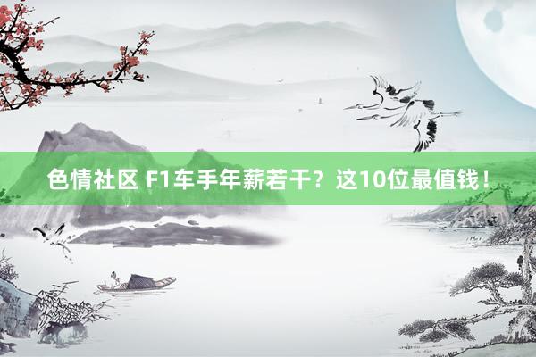 色情社区 F1车手年薪若干？这10位最值钱！