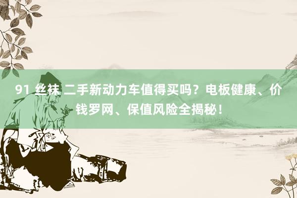 91 丝袜 二手新动力车值得买吗？电板健康、价钱罗网、保值风险全揭秘！