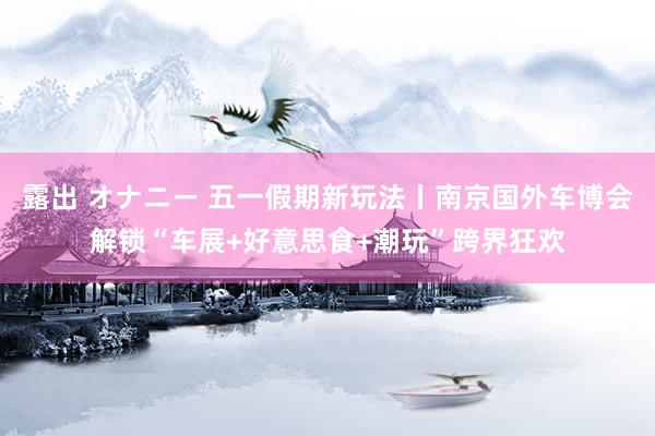 露出 オナニー 五一假期新玩法丨南京国外车博会解锁“车展+好意思食+潮玩”跨界狂欢