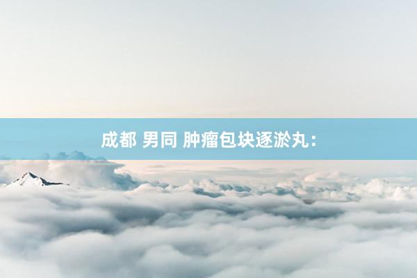 成都 男同 肿瘤包块逐淤丸：